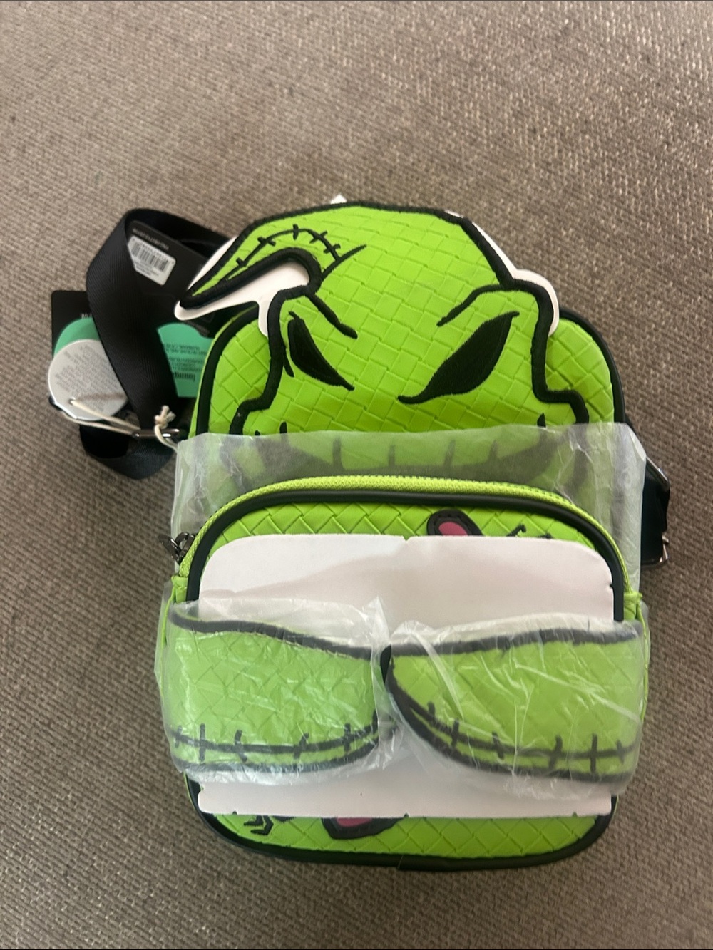 NBC Oogie Boogie Glow Crossbuddies Cosplay Crossbody Bag with Coin Bag - Picture 4 of 7